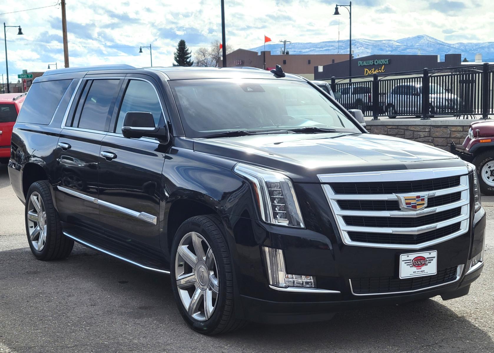 2018 Black /Black Cadillac Escalade ESV (1GYS4HKJ4JR) with an 6.2L V8 engine, 10 Speed Auto transmission, located at 450 N Russell, Missoula, MT, 59801, (406) 543-6600, 46.874496, -114.017433 - Beautiful Black Caddy SUV. 4 Wheel Drive. 6.2L V8 Engine. 10 Speed Automatic Transmission. 3rd Row Seating. Heated and Cooled Leather Seats. Navigation. Bluetooth. Backup Camera. Runningboards. Air Cruise Tilt. Power Windows and Locks. - Photo #3